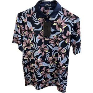 2025 Brand New Bad Birdie Core Polo -VIOLET Small Nwt Floral New $78